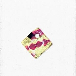 6036gc. Pink Art Glass Pendant